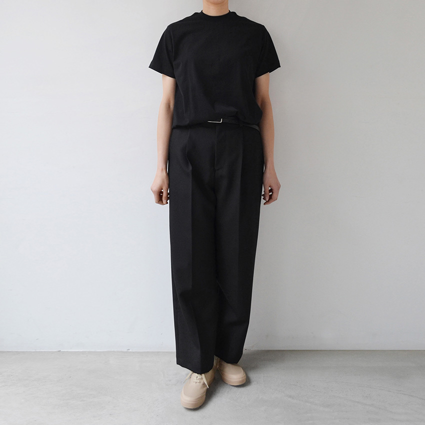 クーポン激安 WIRROW WOOL SERGE WIDE TAPERED SLACKS www.m